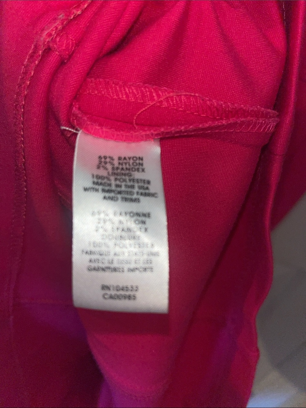 Nanette Lepore Hot Pink Sheath Dress 3/4 Sleeve Women’s Size 2 - Picture 4 of 7